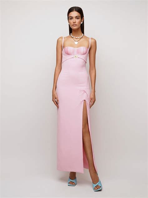 atelier versace pink dress|net a porter Versace dress.